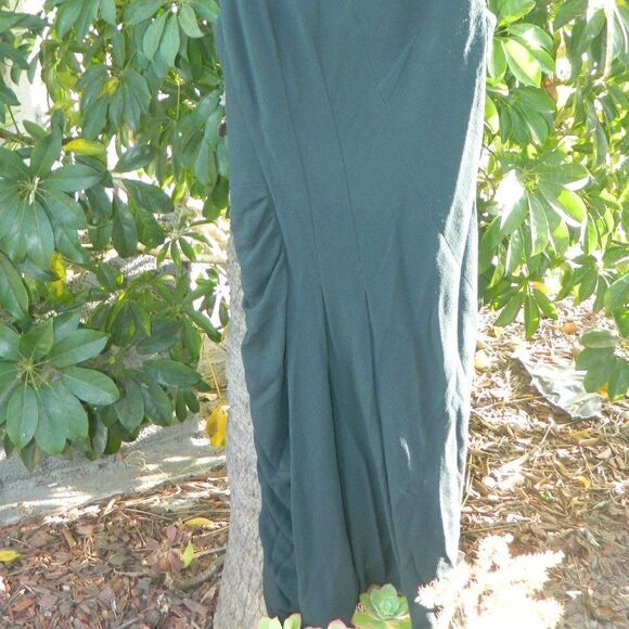 Yigal Azrouel Dress Green with Leather Trim Size 2‎ - Picture 4 of 16